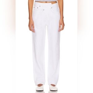 NWT AGOLDE Criss Cross Jean In Milkshake Size 33